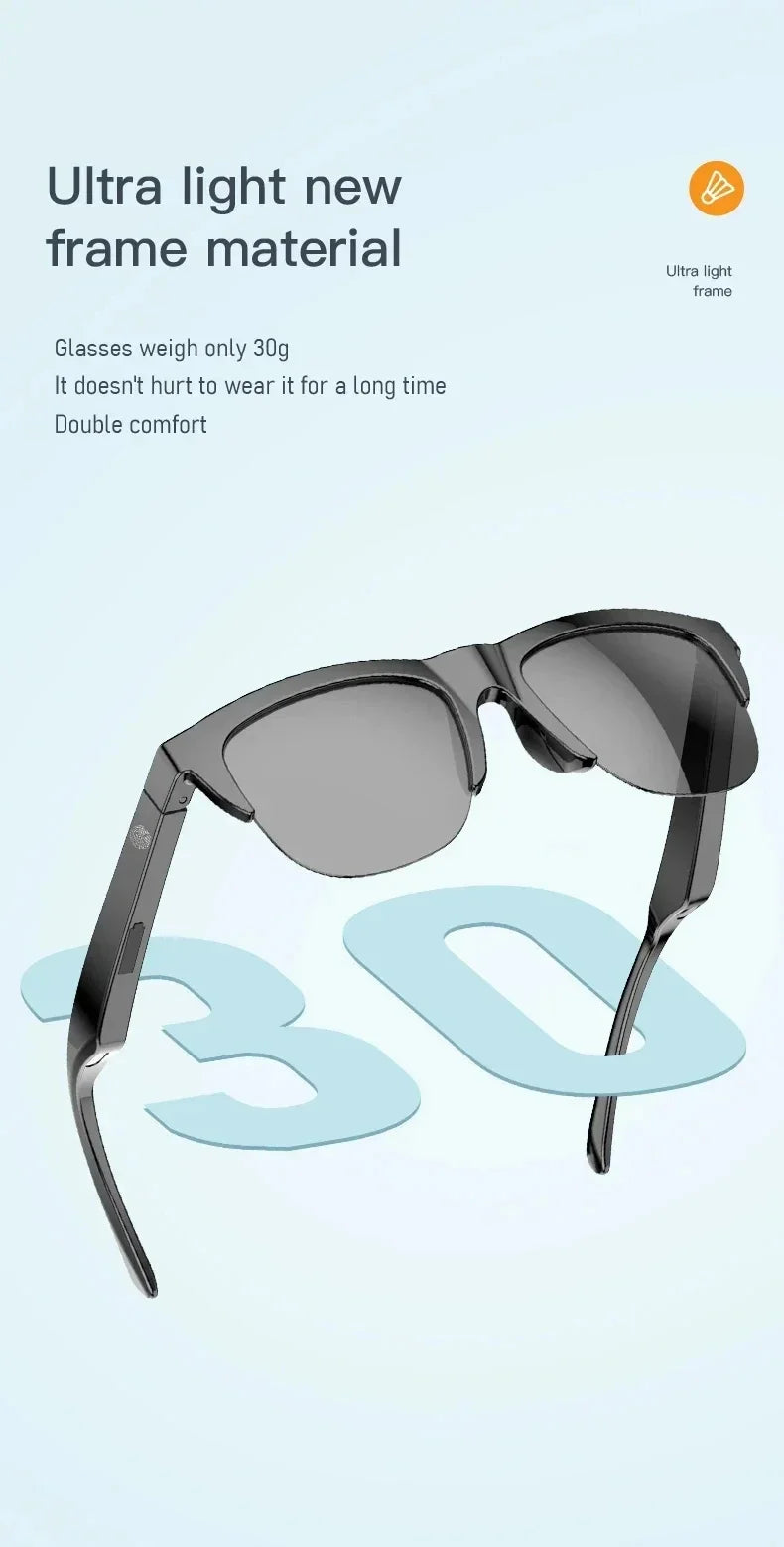 Occhiali da Sole Intelligenti con Auricolari Bluetooth - Massima Protezione e Comfort